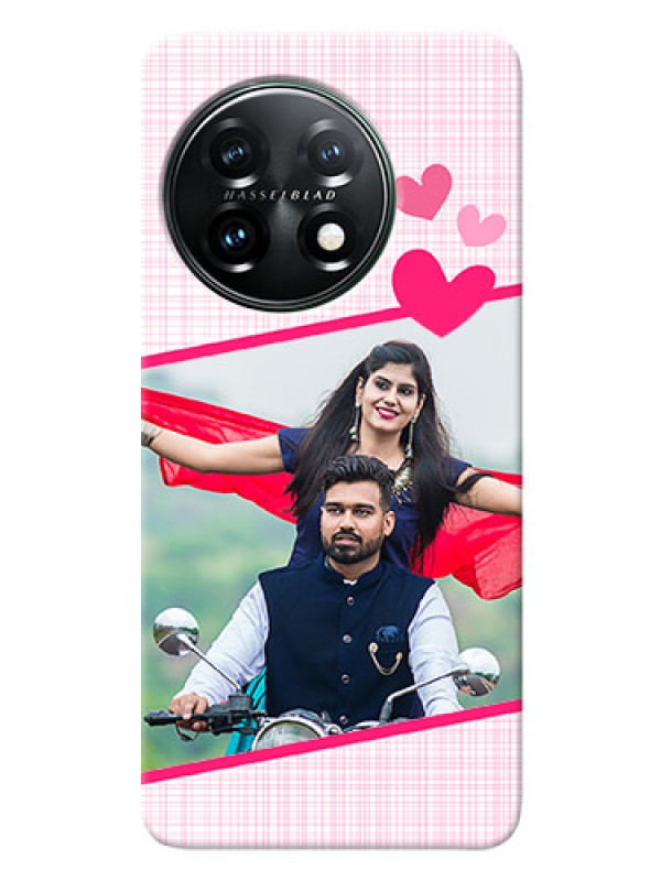 Custom OnePlus 11 5G Personalised Phone Cases: Love Shape Heart Design