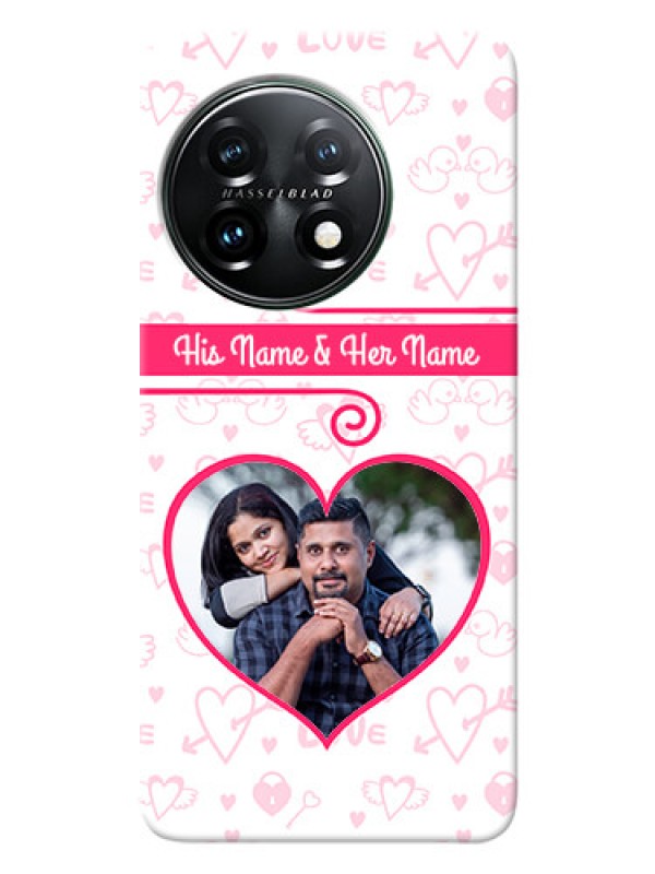 Custom OnePlus 11 5G Personalized Phone Cases: Heart Shape Love Design
