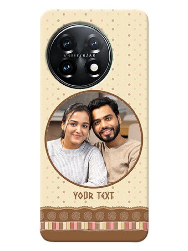 Custom OnePlus 11 5G Mobile Cases: Brown Dotted Mobile Case Design