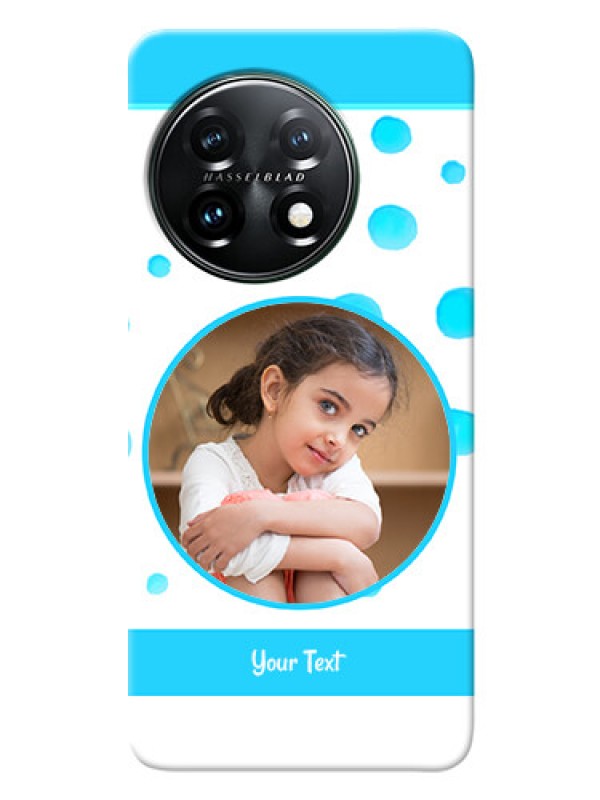 Custom OnePlus 11 5G Custom Phone Covers: Blue Bubbles Pattern Design