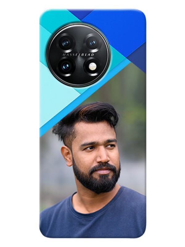 Custom OnePlus 11 5G Phone Cases Online: Blue Abstract Cover Design