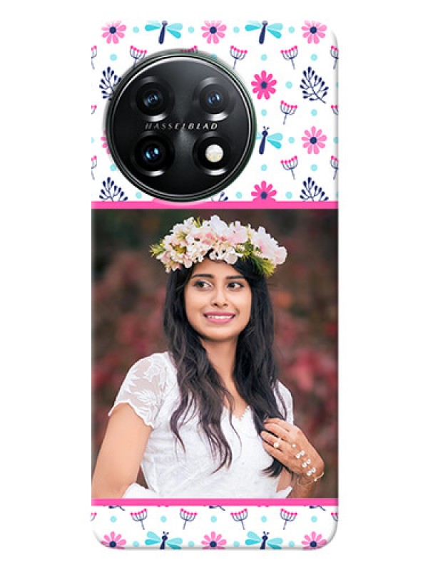 Custom OnePlus 11 5G Mobile Covers: Colorful Flower Design
