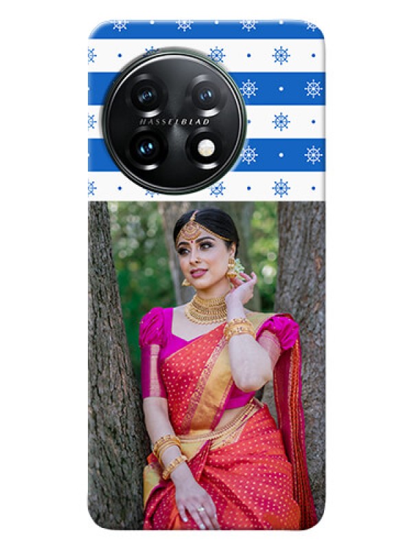 Custom OnePlus 11 5G custom mobile covers: Snow Pattern Design