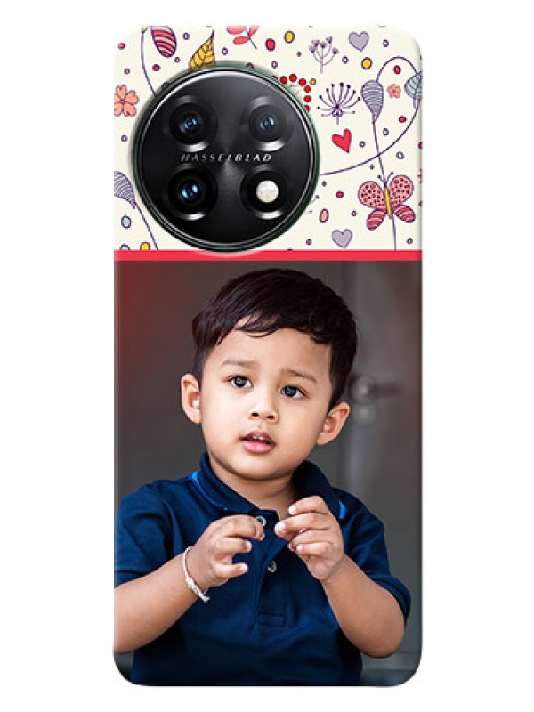 Custom OnePlus 11 5G phone back covers: Premium Floral Design