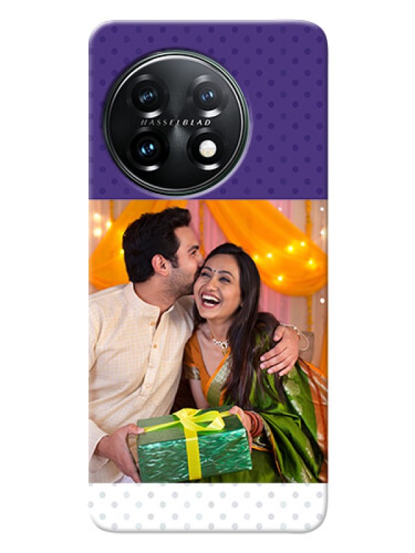 Custom OnePlus 11 5G mobile phone cases: Violet Pattern Design