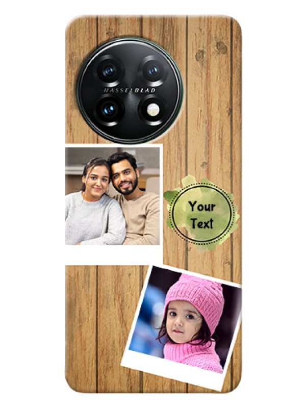 Custom OnePlus 11 5G Custom Mobile Phone Covers: Wooden Texture Design