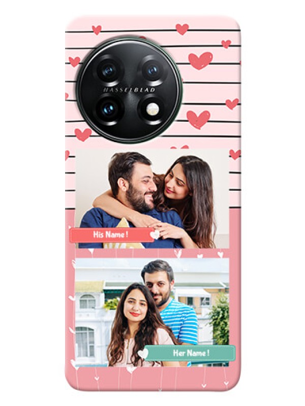 Custom OnePlus 11 5G custom mobile covers: Photo with Heart Design
