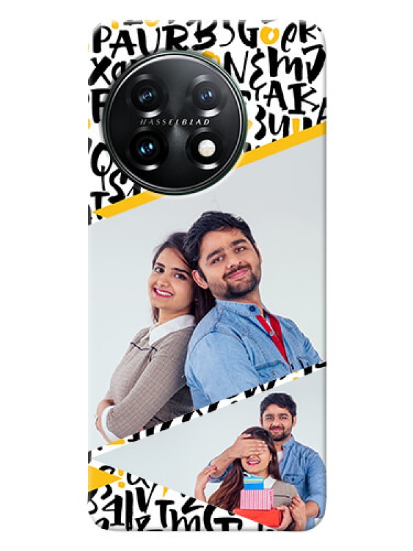Custom OnePlus 11 5G Phone Back Covers: Letters Pattern Design