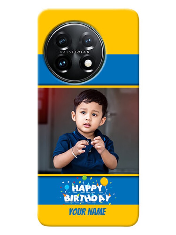 Custom OnePlus 11 5G Mobile Back Covers Online: Birthday Wishes Design