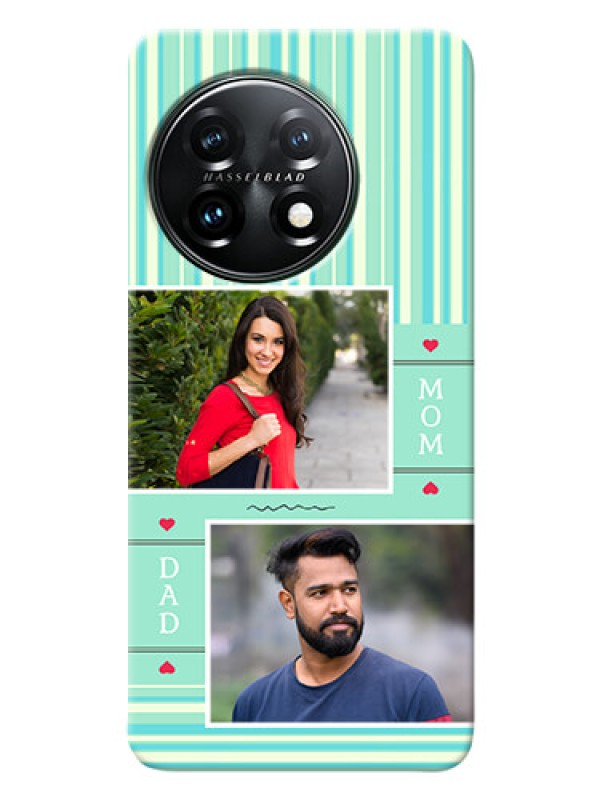 Custom OnePlus 11 5G custom mobile phone covers: Mom & Dad Pic Design