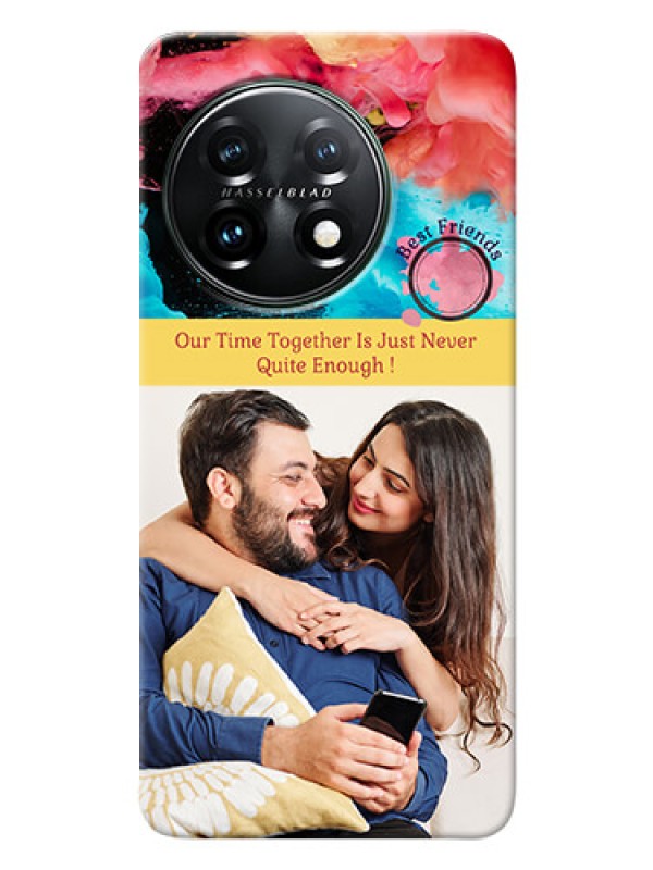 Custom OnePlus 11 5G Mobile Cases: Quote with Acrylic Painting Design