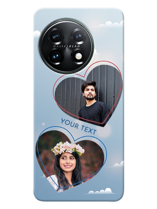 Custom OnePlus 11 5G Phone Cases: Blue Color Couple Design 