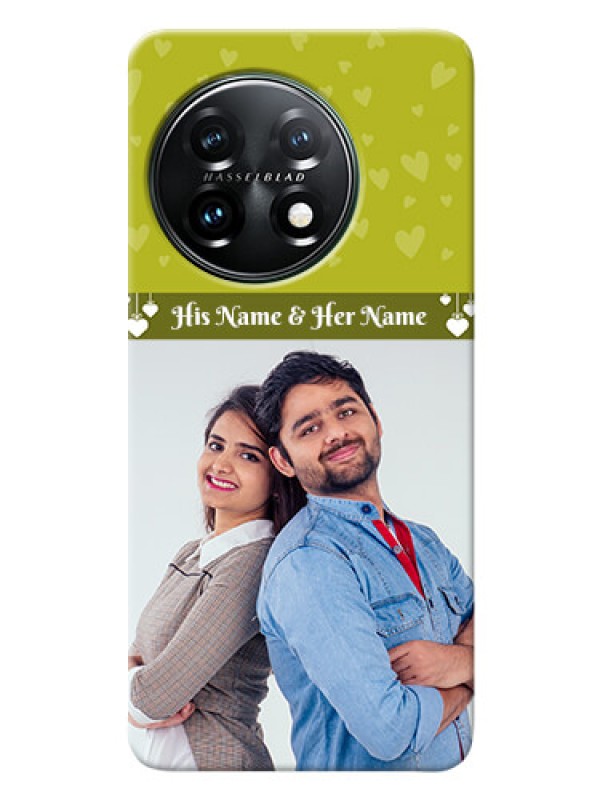 Custom OnePlus 11 5G custom mobile covers: You & Me Heart Design