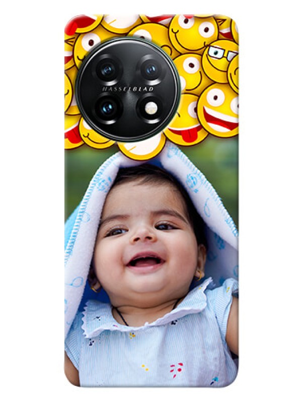 Custom OnePlus 11 5G Custom Phone Cases with Smiley Emoji Design
