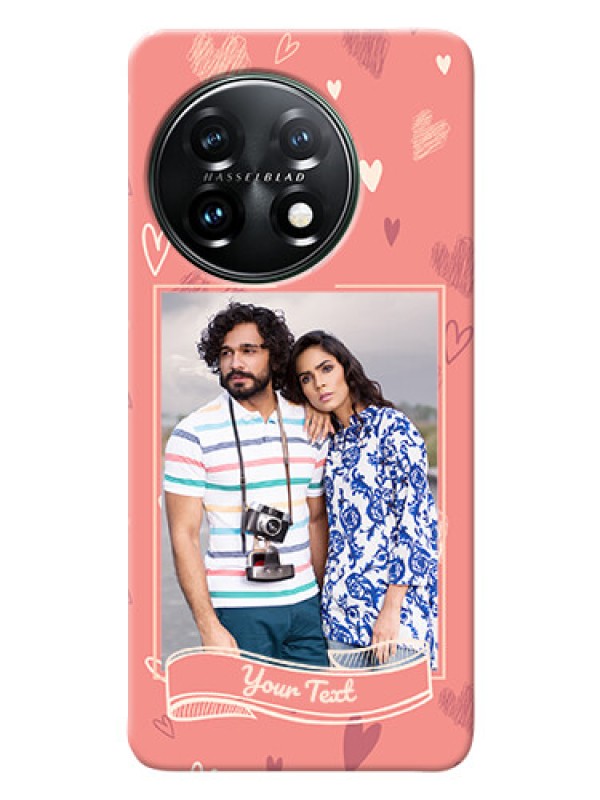 Custom OnePlus 11 5G custom mobile phone cases: love doodle art Design