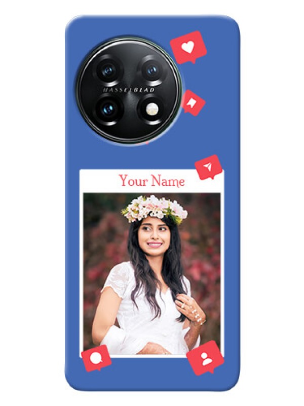 Custom OnePlus 11 5G Back Covers: Like Share And Comment Design