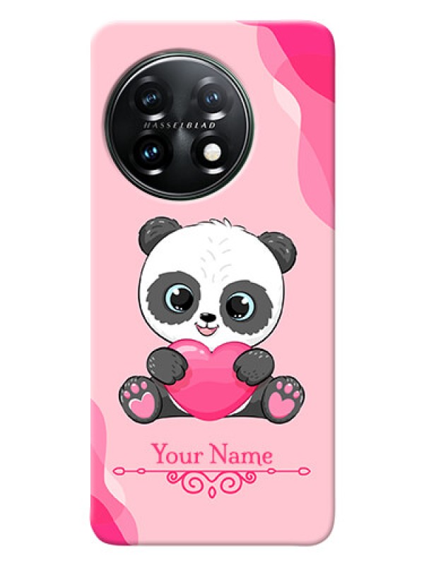 Custom OnePlus 11 5G Mobile Back Covers: Cute Panda Design