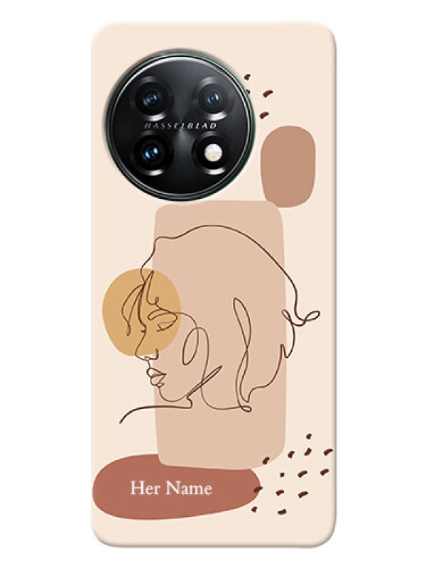 Custom OnePlus 11 5G Custom Phone Covers: Calm Woman line art Design