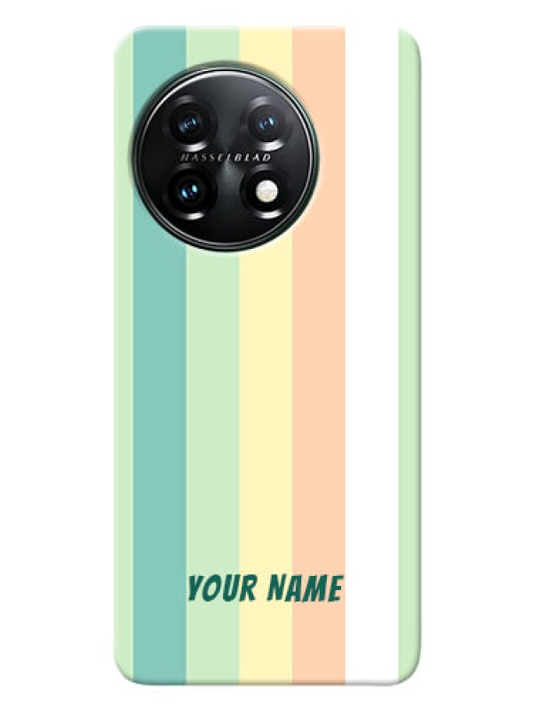 Custom OnePlus 11 5G Back Covers: Multi-colour Stripes Design