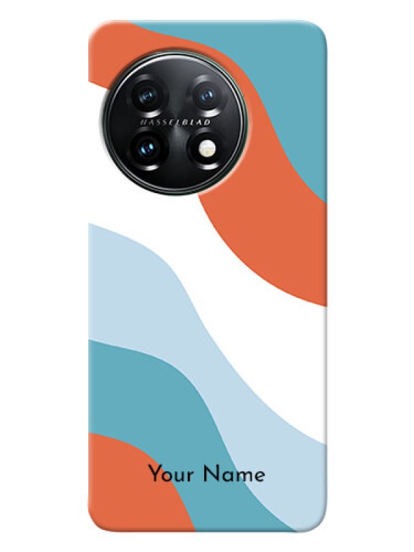 Custom OnePlus 11 5G Mobile Back Covers: coloured Waves Design