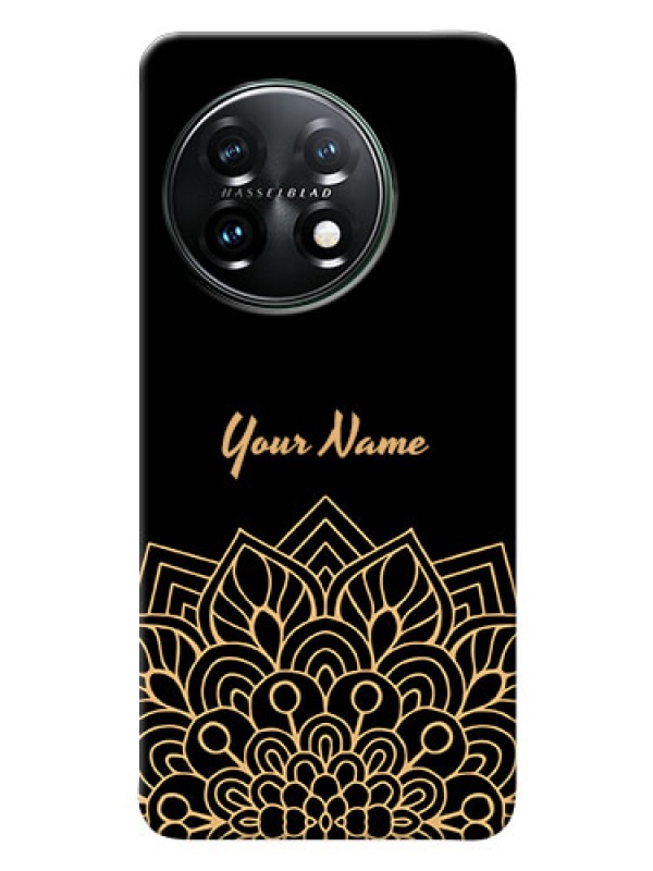 Custom OnePlus 11 5G Back Covers: Golden mandala Design