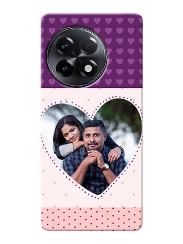 Custom OnePlus 11R 5G Mobile Back Covers: Violet Love Dots Design