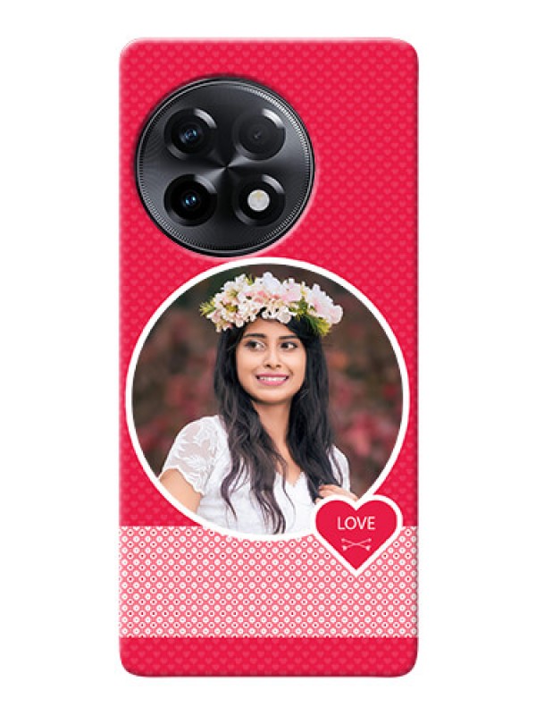 Custom OnePlus 11R 5G Mobile Covers Online: Pink Pattern Design