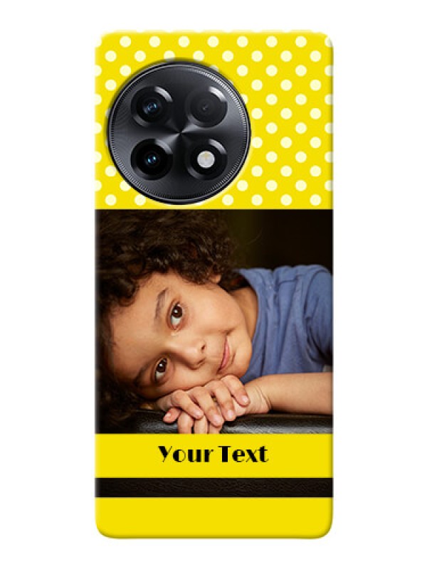 Custom OnePlus 11R 5G Custom Mobile Covers: Bright Yellow Case Design