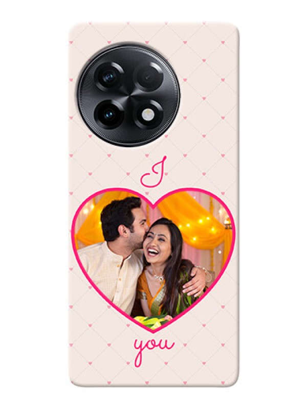 Custom OnePlus 11R 5G Personalized Mobile Covers: Heart Shape Design