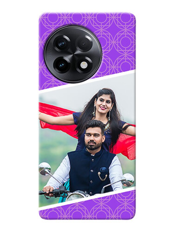 Custom OnePlus 11R 5G mobile back covers online: violet Pattern Design