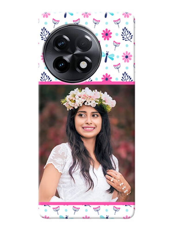 Custom OnePlus 11R 5G Mobile Covers: Colorful Flower Design