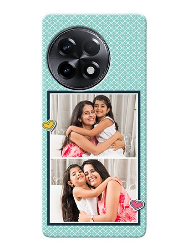 Custom OnePlus 11R 5G Custom Phone Cases: 2 Image Holder with Pattern Design