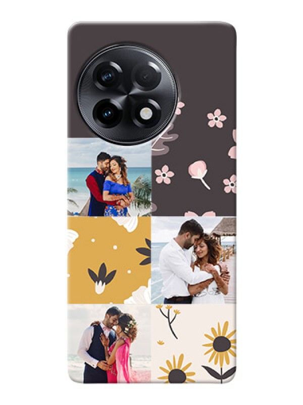 Custom OnePlus 11R 5G phone cases online: 3 Images with Floral Design