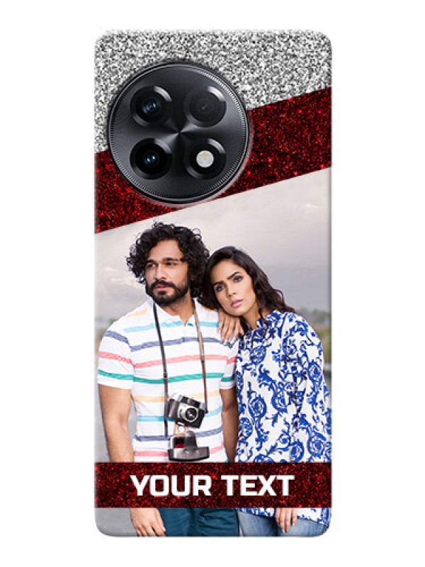 Custom OnePlus 11R 5G Mobile Cases: Image Holder with Glitter Strip Design