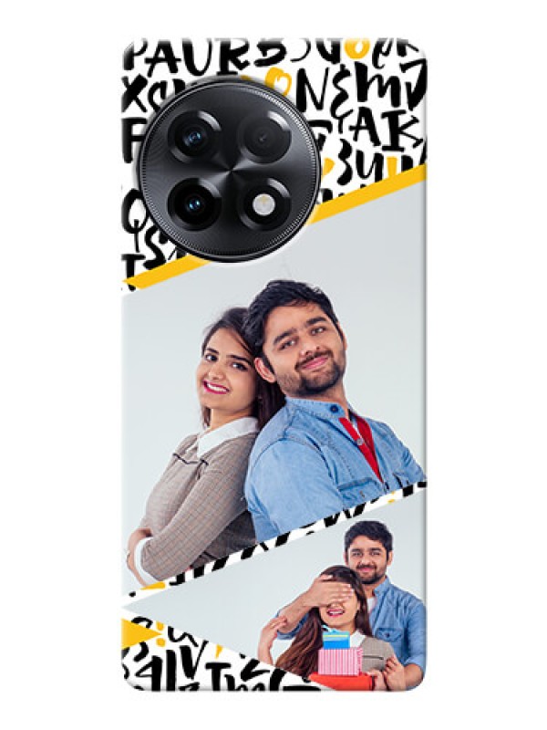 Custom OnePlus 11R 5G Phone Back Covers: Letters Pattern Design