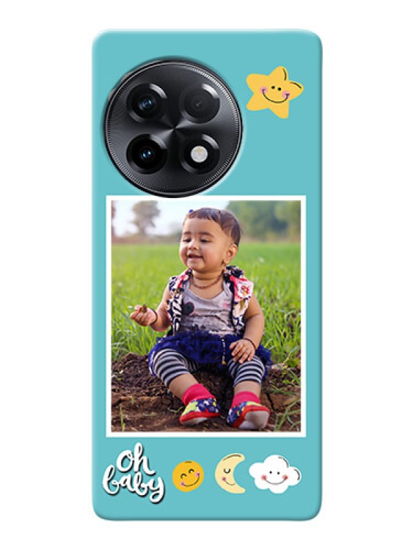 Custom OnePlus 11R 5G Personalised Phone Cases: Smiley Kids Stars Design