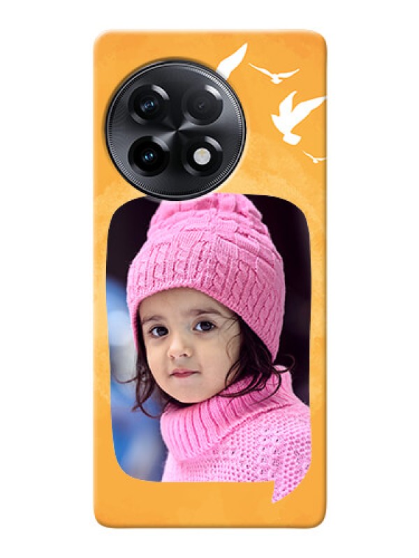 Custom OnePlus 11R 5G Phone Covers: Water Color Design with Bird Icons