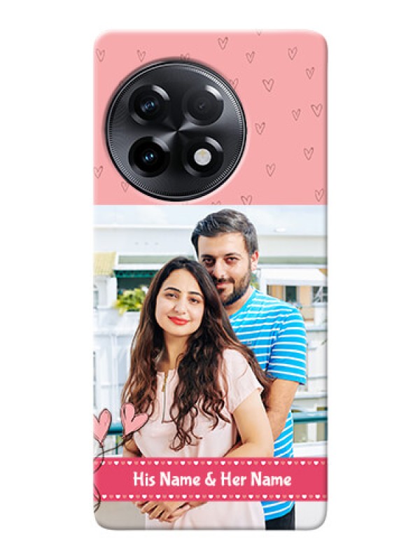 Custom OnePlus 11R 5G phone back covers: Love Design Peach Color