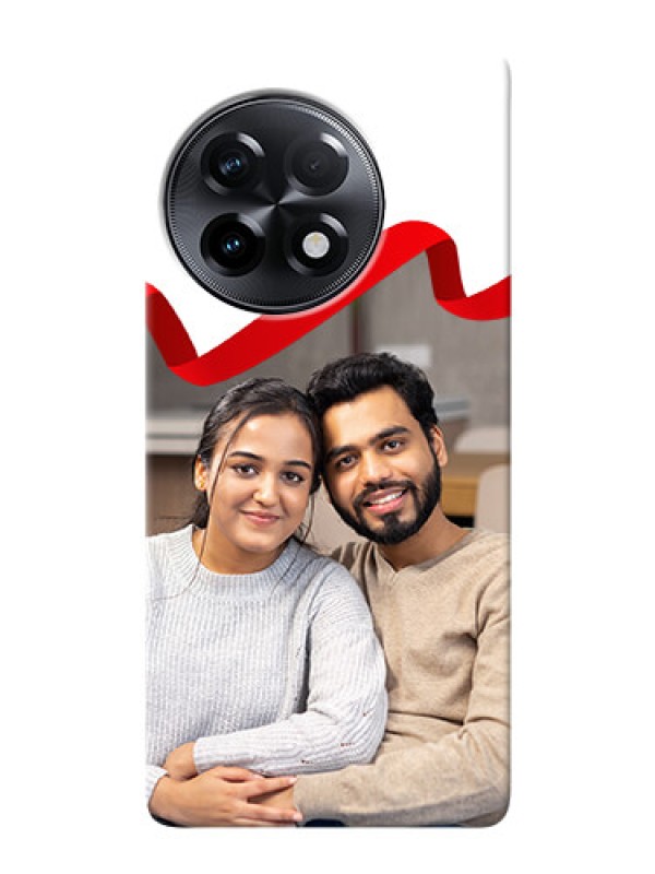 Custom OnePlus 11R 5G custom phone cases: Red Ribbon Frame Design