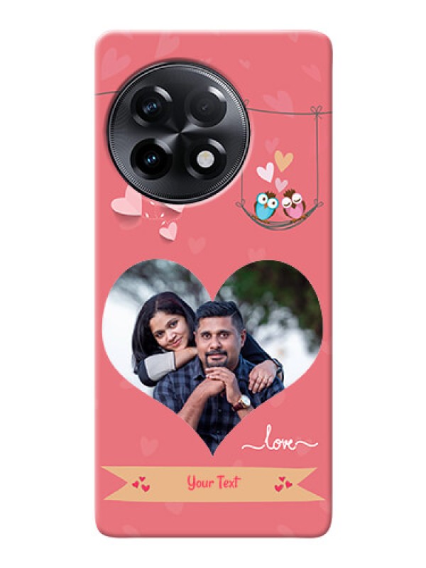 Custom OnePlus 11R 5G custom phone covers: Peach Color Love Design 