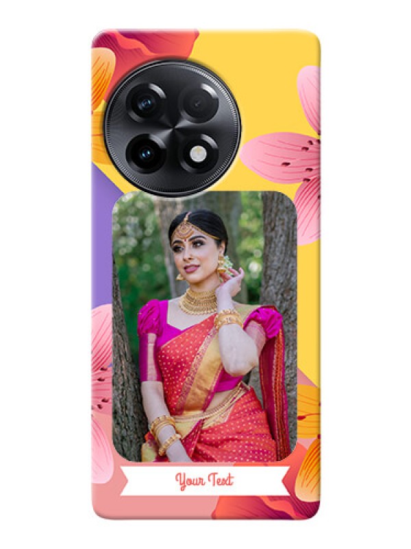 Custom OnePlus 11R 5G Mobile Covers: 3 Image With Vintage Floral Design