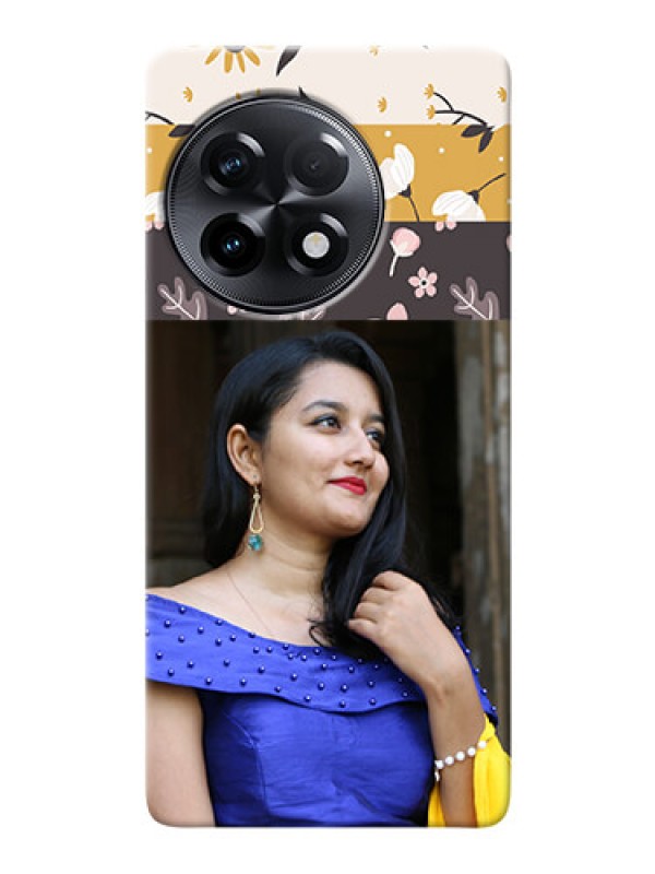 Custom OnePlus 11R 5G mobile cases online: Stylish Floral Design