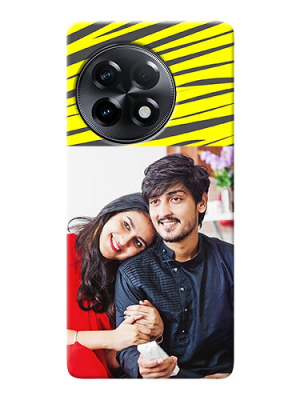 Custom OnePlus 11R 5G Personalised mobile covers: Yellow Abstract Design