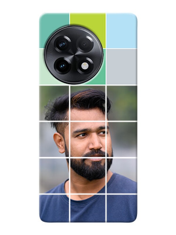 Custom OnePlus 11R 5G personalised phone covers with white box pattern 