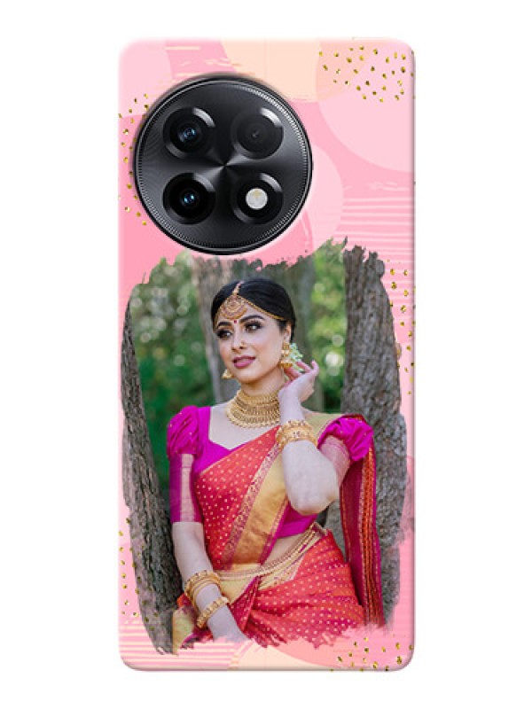 Custom OnePlus 11R 5G Phone Covers for Girls: Gold Glitter Splash Design