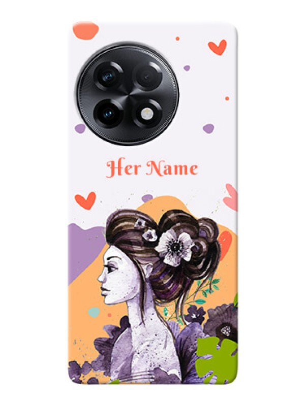 Custom OnePlus 11R 5G Custom Mobile Case with Woman And Nature Design
