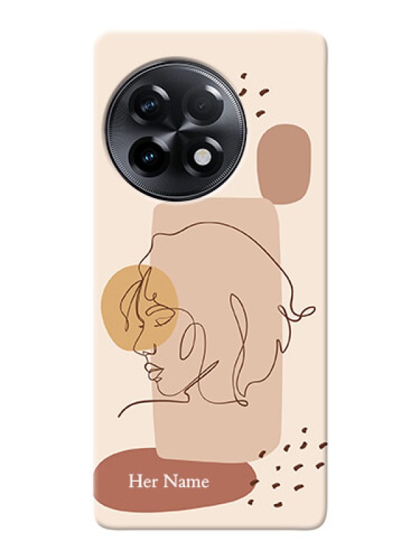 Custom OnePlus 11R 5G Custom Phone Covers: Calm Woman line art Design