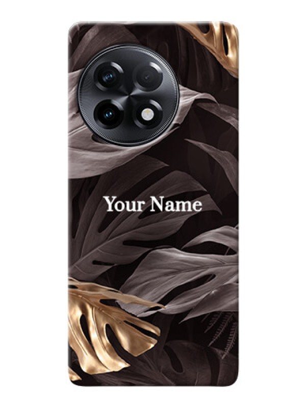 Custom OnePlus 11R 5G Mobile Back Covers: Wild Leaves digital paint Design