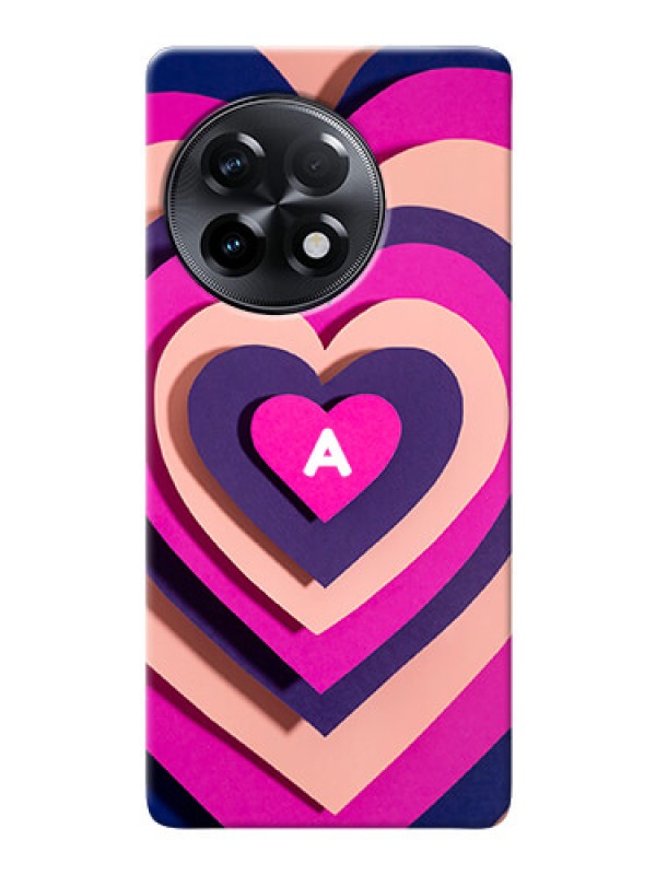 Custom OnePlus 11R 5G Custom Mobile Case with Cute Heart Pattern Design
