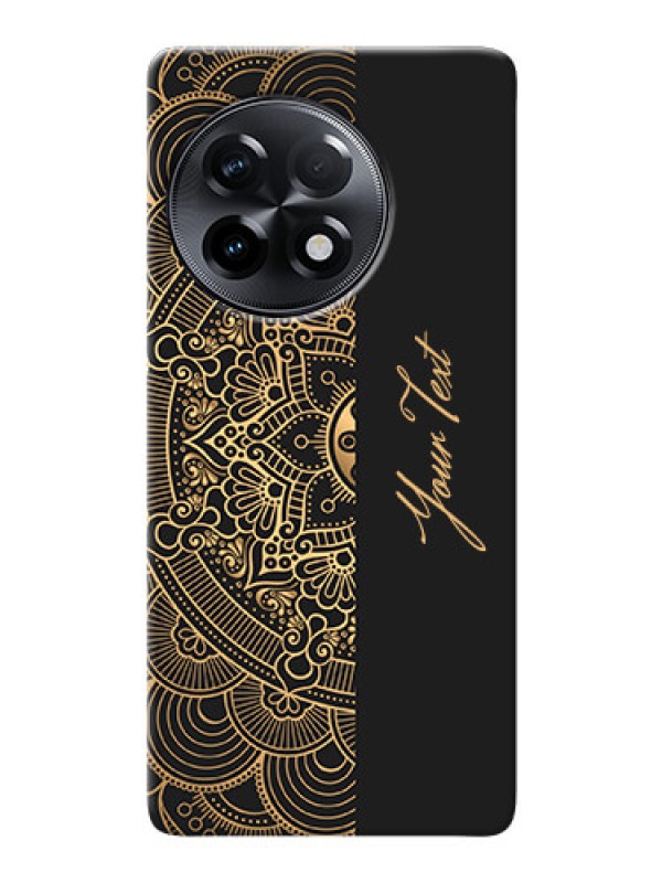 Custom OnePlus 11R 5G Back Covers: Mandala art with custom text Design